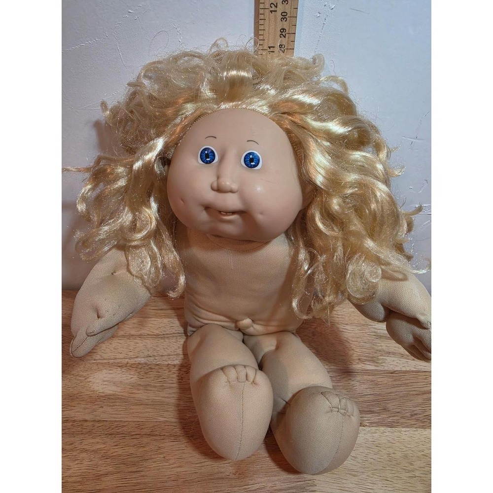 Cabbage Patch Kid Doll Blonde Hair Blue Eyes